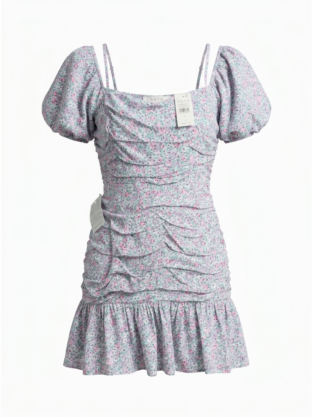NWT ASTR the Label Ruched Off-Shoulder Mini Dress Size Medium